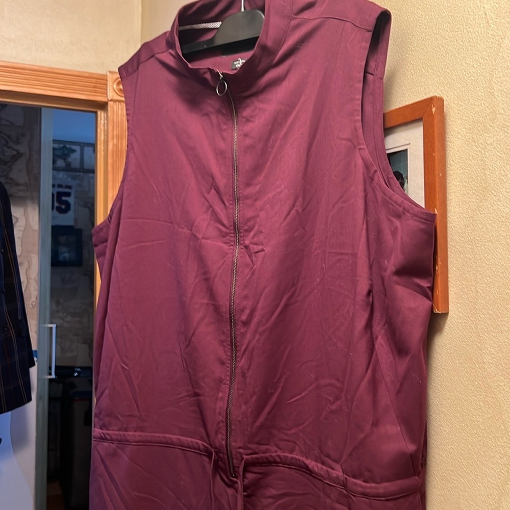 Wildfang XXLarge jumpsuit, empower coverall sleeveless Eggplant 🍆 color - Picture 5 of 10